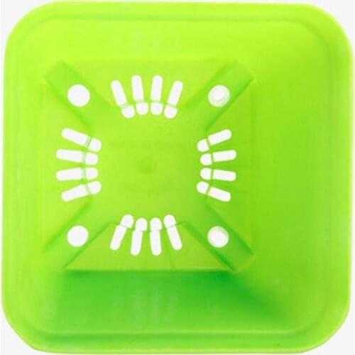 Square Plastic Flower Succulent Plant Pot Planting Holder Flowerpot with Tray True Cactus Moss Breathable Bottom Planter Bonsai