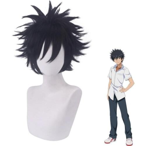 Hot My Hero Academic Cosplay Accessory Dabi Cos Black Curly Short Wig Boku No Hero Halloween Cos Hairpiece Anime Headgear