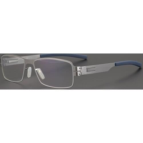 MONGOTEN Retro Unisex Alloy Full Rim Progressive Multi-focal Lens Eyewear Frame See Near Far Silver Optical Reading Glasses