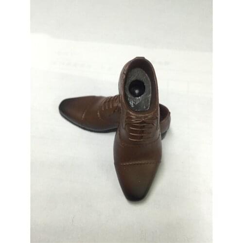 1/6 Male Leather Shoes Boots Models Fit For 12" Mens Figure Body Accessory Brown