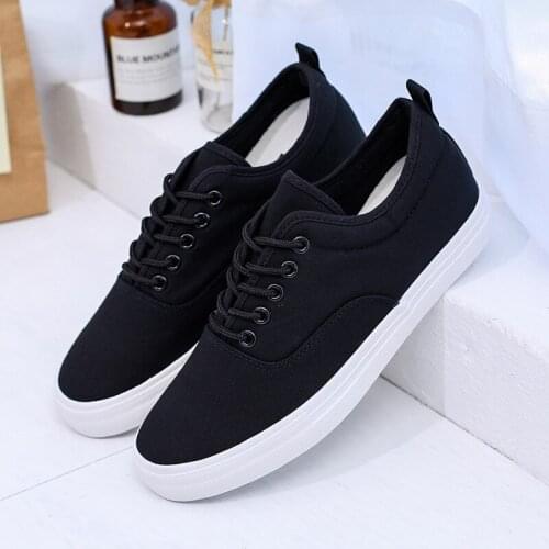 Men Fashion Sneakers Men Vulcanized Shoes Male Lace Up Sneakers Breathable Low Top Casual Shoes Student Canvas Shoes