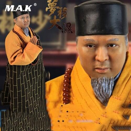 NEW 1/6 Male Figure Shaolin Temple Abbot Wet Dream Master Head Clothes Model Accessory for 12'' Narrow Shoulder Body Collectible