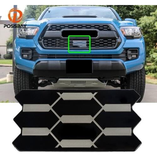 Car Front Grill Garnish Radiator Sensor Cover Auto Exterior Accessories for Toyota Tacoma TRD Pro Crew Cab 2017 2018 2019 2020