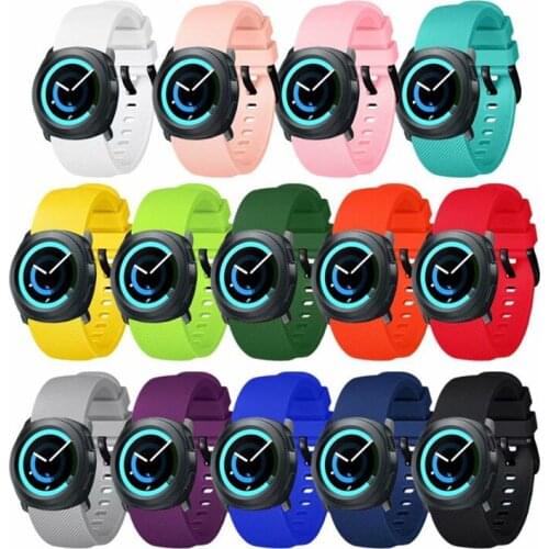 50pcs Watch Band Sports Soft Silicone Watch Strap Replacement Wristband For Samsung Gear Sport 20mm Rubber Bracelet Watch Band