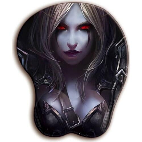 Sexy 3D Mouse Pad Sylvanas Wrist Rest Mousepad Gaming World Of Warcraft Fashion Mouse Mats Office Table Laptop Computer Desk Mat