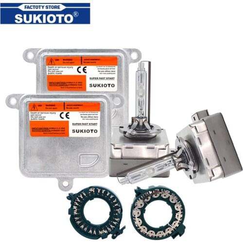 SUKIOTO 1 Set OEM A71177E00DG D1S D3S Canbus Xenon Ballast Kit 55W D1S 6000K 4300K 5000K 8000K D3S Metal Claw Car Light Bulb Kit