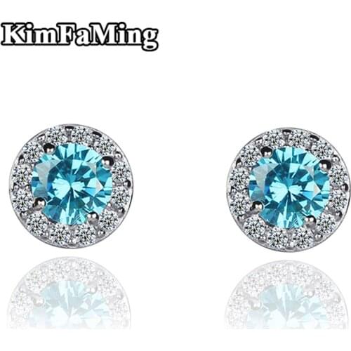 Exquisite Women Round Stud Earrings in Fine Jewelry GSE033
