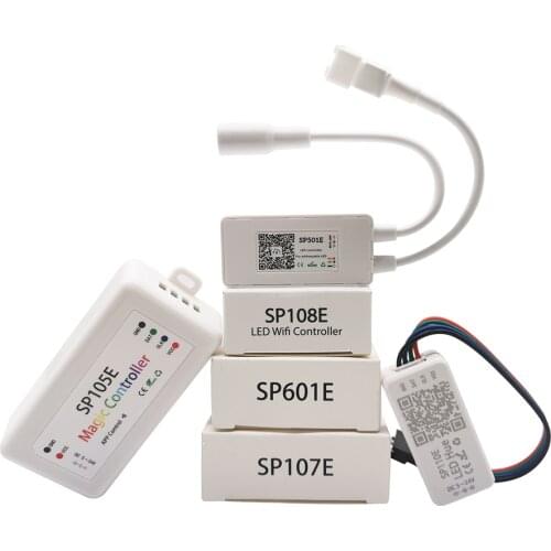 WS2812B WS2815 SK6812 Led Strip Light Smart Controller WIFI SP108E SP501E Music SP601E SP107E Bluetooth SP110E SP105E DC5V-24V