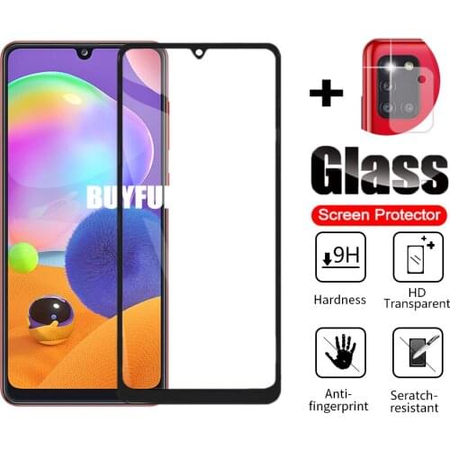 2IN1 Protective Glass For Samsung Galaxy A01 A10 A10e A10s A11 Screen Protector on for Samsung A30 A30s A31 Tempered Glass