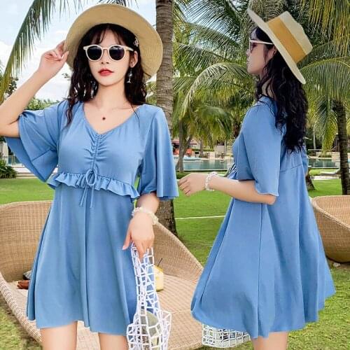 2021 New Korean Swimwear Sexy Bathing Suit Women Monokini Summer Push Up Female Swimsuit One Piece Bodysuit Swimskirt