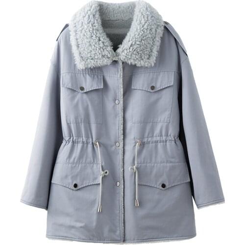 Female Real Fur Coat Genuine Leather Jacket Korean Autumn Winter Coat Women Clothes 2020 Sheepskin Double-side Wear Tops ZT4275