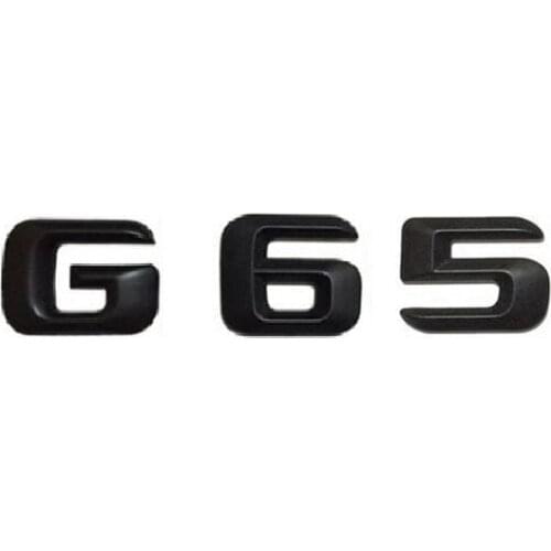 1 set Matt Black ABS Car Trunk Rear Number Letters Words Badge Emblem Decal Sticker for Mercedes Benz G65 AMG