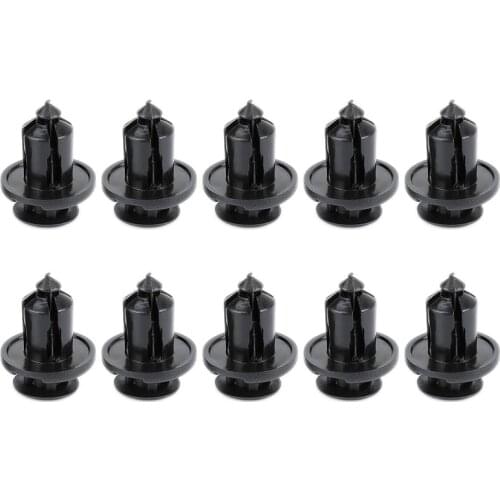 10Pcs 10mm Auto Fasteners Rivets Clips Car Bumper Door Panel Fender Liner Clips Retainer Rivet Trim For Mitsubishi Honda Nissan