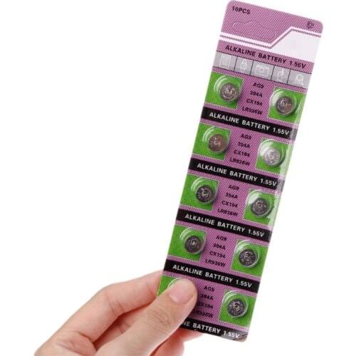 10PCS Alkaline Battery AG9 1.55V Button Coin Cell Watch Batteries LR936 394 SR936SW 194 V394 Control Remote