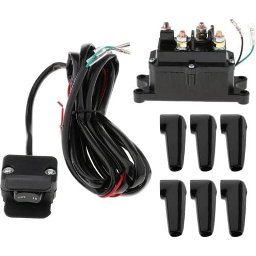 12V 250A Winch Solenoid Relay Winch Rocker Thumb Switch Kit for ATV UTV