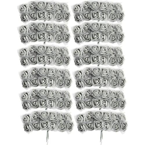 144Pcs Artificial Flower Rose Foam Roses Wedding Bouquets Centerpieces DIY