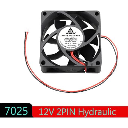 2 Pieces Lot Mini 2Pin 70MM 70 x 70 x 25mm 7025s 7cm 12V DC Brushless Cooler Cooling Fan
