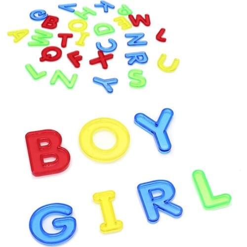 26PCS Baby Toy Educational Learning KidS Enlightenment Toys Transparent And Colourful Teaching 26 Letters Study Initiation Toy