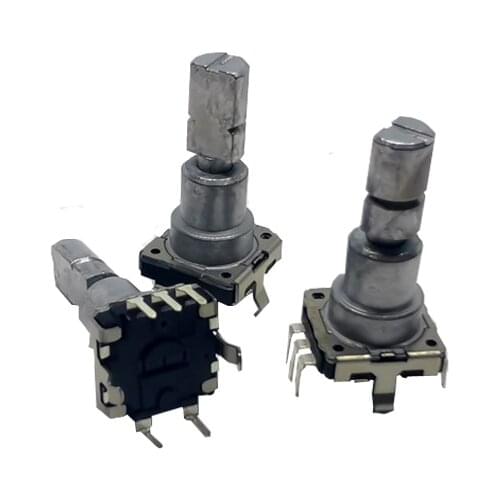2lote, made in Japan Codificador rotativo de 32 posiciones 360 grados EC11 botón pulsador de 5 pines mango largo de 20MM half