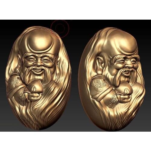 3D model for cnc 3D carved figure sculpture machine in STL file format-The Chinese culture,The god of longevity 003
