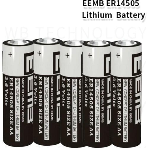 50pcs EEMB ER14505 AA 3.6V 2400mAh Lithium Battery Brand New,Patrolling rod lithium battery PLC instrument battery