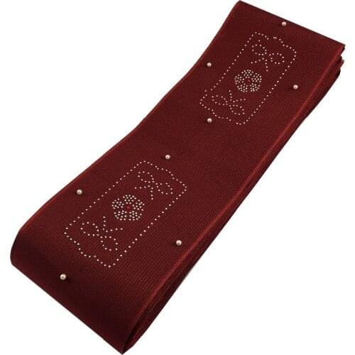 African ASO OKE Headtie Stones With White Beads High Quality Belt 011B, 8.6 Meters Free Shipping Wedding Party Cummerbunds