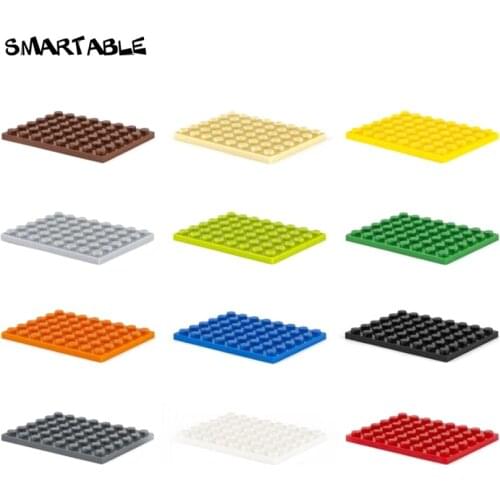 Smartable Toys Baseplate Plate 6X8 Building Blocks MOC Parts DIY LOGO Creative Toys Compatible Major Brands 3036 Toys 14pcs/lot