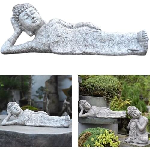 Meditating Buddha Ornament figurine Zen Garden Buddha Statue Sculpture Indoor/Outdoor Decor for Home Garden Patio Deck Yard Art