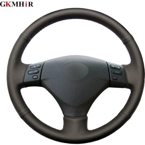 DIY Black Artificial Leather Car Steering Wheel Cover for Lexus RX330 RX400h RX400 2004-2007 Toyota Corolla Verso Camry