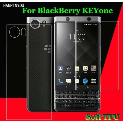 For BlackBerry KEYone / DTEK70 4.5" 2Pcs=Front+Back Slim Full Cover Edge to Edge Soft TPU Film Explosion-proof Screen Protector