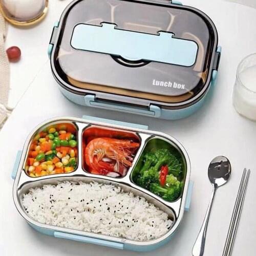 Home Convenient Student Innovative Square 304 Stainless Steel Insulation Lunch Box Bento Box High Quality Home Food Container