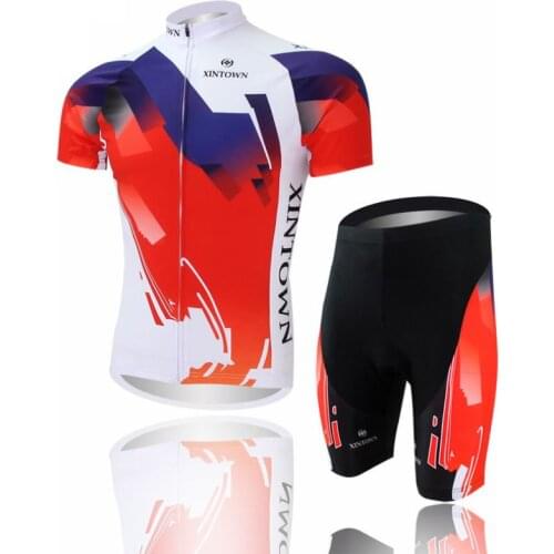 XINTOWN Breathable Racing Bicycle Sportswear Mens Red Short Sleeve Cycling Jersey Roupa Ciclismo/Cycling Clothing CC0306