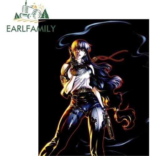 EARLFAMILY 13cm x 10.5cm for Black Lagoon Revy Vinyl Car Stickers Waterproof Motorcycle Car Body Decal Personality JDM Graphics