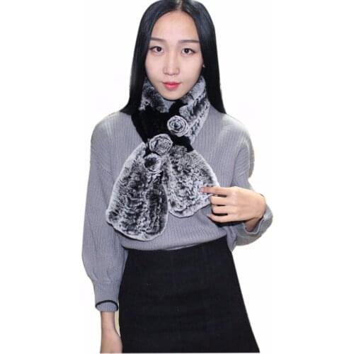 Linhaoshengyue Fashion rabbit scarf Beautiful flowers