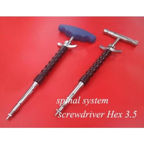 Medical orthopedic instrument spinal system Pedicle screw Hexagon hex 3.5 screwdriver U T type universal screwdriver