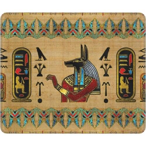 Egyptian Anubis Ornament Cute Mouse Pad Ancient Egypt Myth Antislip Mat Pads Rubber Office Home Deco Mat
