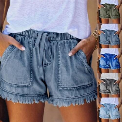Fashion Women Denim Shorts Jeans All-Match Sexy Summer Women High Waist Short New Lady PUsh Up Skinny Slim Denim Shorts New