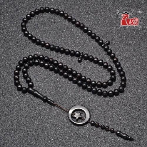 MSL006 High Quality Rosary Beads 99 Prayer Beads Natural Palm Fruit Kuka Tasbih Charm Bracelet 6-7mm Dyeing