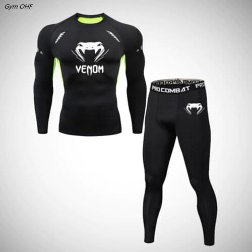 Mens Running Sport T-Shirt Sportswear Clothes Quick Dry Male Gym Fitness Jogging Training Yoga Leggings Tracksuit Men Suit