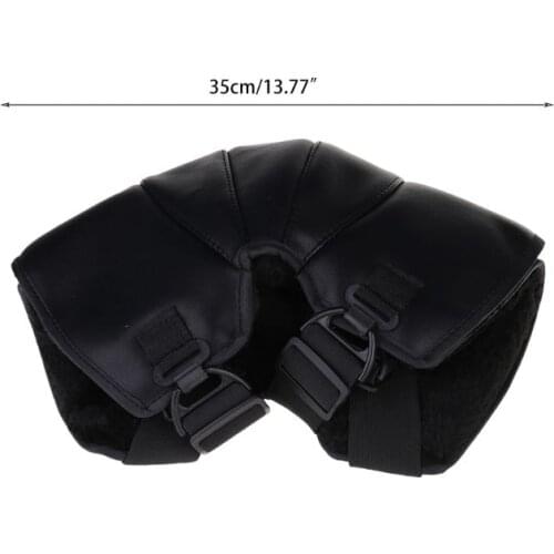 N0HF Motorcycle Warm Kneepad Motorbike Riding Knee Pads Windproof coldproof Winter Outdoor Knee Protective Guard PU Leather