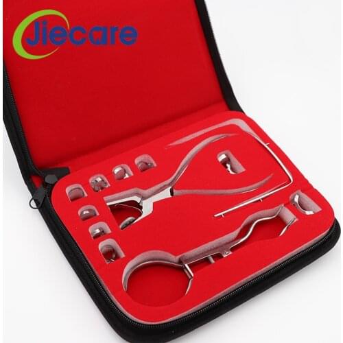 12 Pcs/Set Dental Rubber Dam Set Perforator Puncher Teeth Care Pliers Orthodontic Material Dentist Lab Instrument Free Shipping