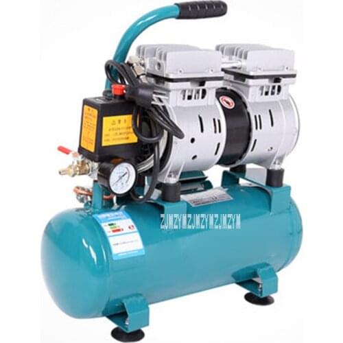 550-9L Mute Air Compressor High Pressure Pump Small Portable Oil Free Air Compressor 550W Woodworking Copper Air Compressor 220V