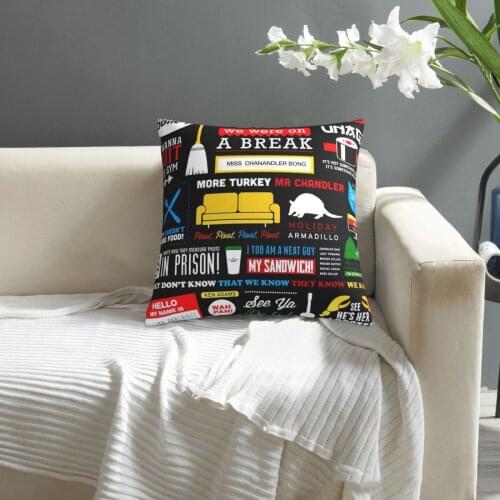 Friends Tv Show pillowcase printed cushion cover sofa waist pillow pillow cover