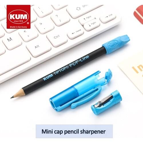 1pc Germany KUM Tip Top Pop D Pen Holder Pencil Sharpener Pencil Eraser Combination 8mm Pen Portable Mini School Supplies