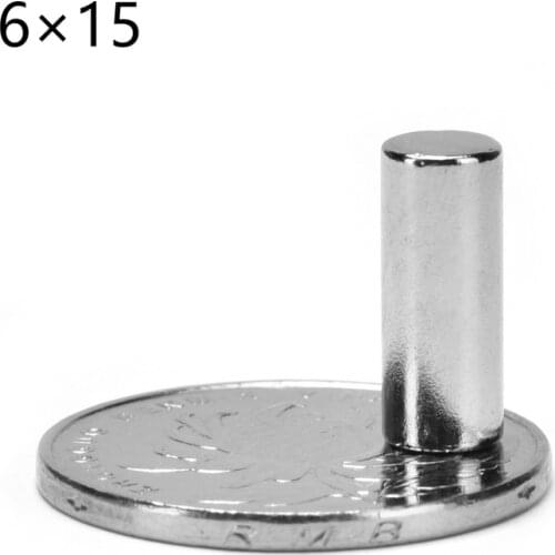 50 Pieces N35 Round Magnet 6X1 6X4 6X2 6X3 6X5 6X6 -- 6X15 Neodymium Permanent Magnet NdFeb Strong Magnet 6*1 6*2 6*3 Magnetic