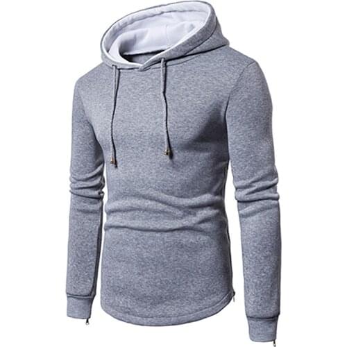 2018 new mens / womens casual hooded sweater personalized curved hem sweater