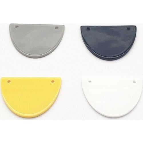 New Arrival! 24x33mm 100pcs Acrylic Semicircle Charm for Handmade Earring DIY Parts,Jewelry Accessories Findings & Component