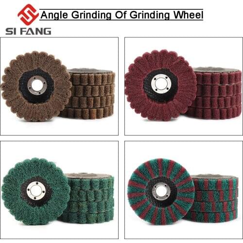 100mm Nylon Fiber Flap Wheel flap disc For Angle Grinder flower type flap Disc Dremel Accessories 120 180 240 320 Grit
