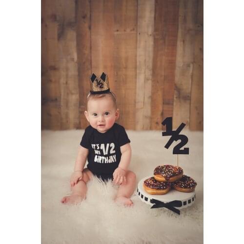 Half Birthday Bodysuit Boy Half Birthday Baby Gift Gender Neutral Bodysuits Newborn Baby Boys Girls Unisex Casual Onesie