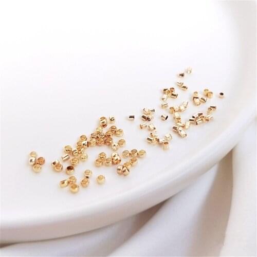 14 K Gold Filled Positioning pipe positioning bead DIY manual fixed wire fishing line bracelet necklace ending buckle accessorie